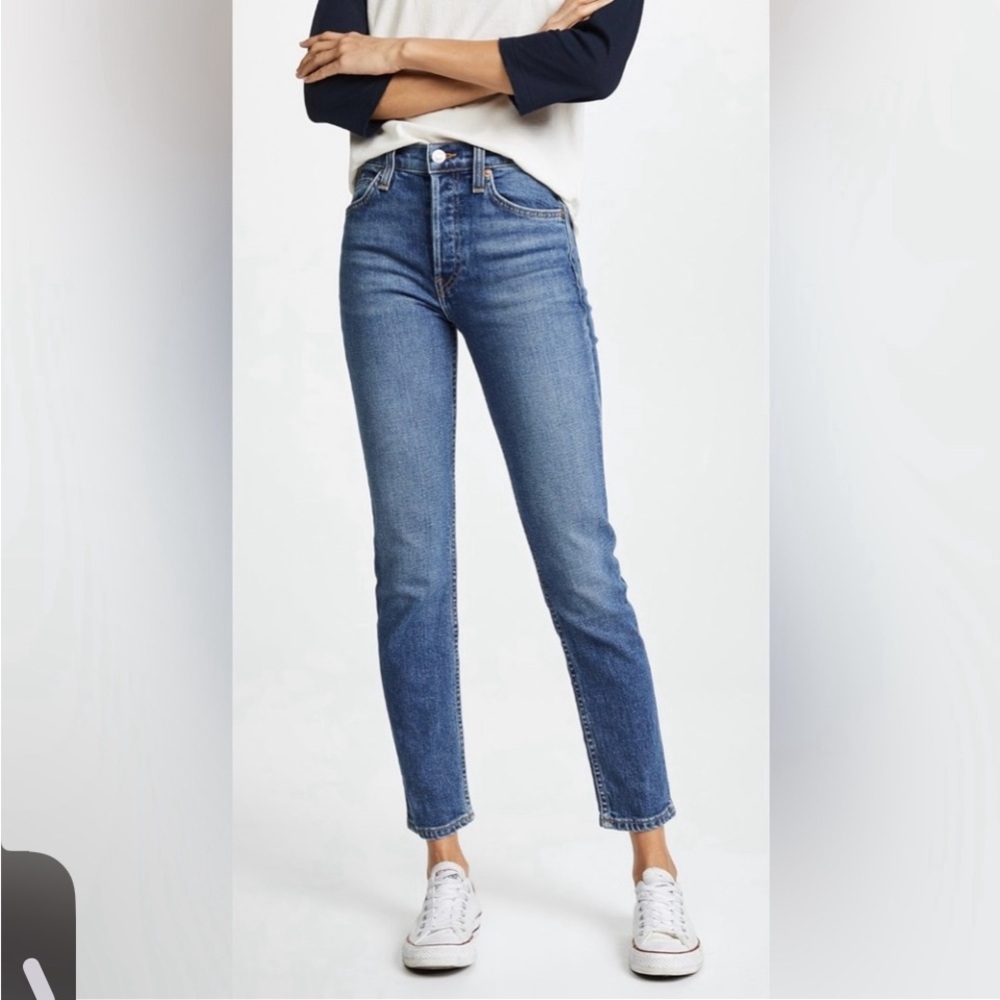 NWT RE/DONE 90’s High Rise Ankle Crop Jeans Size 26